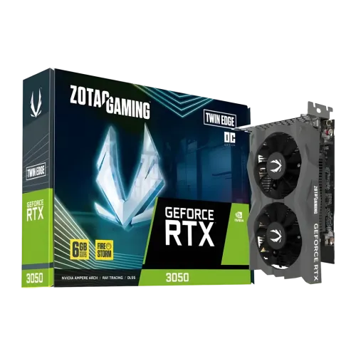 ZOTAC Gaming GeForce RTX 3050 Twin Edge OC 6GB GDDR6 HDMI 2.1 Tarjeta gráfica