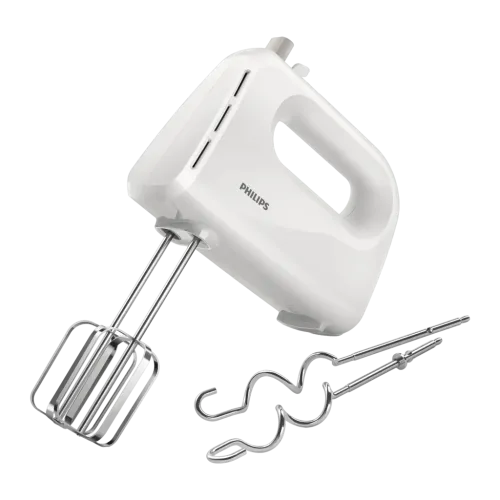 Philips Daily Collection 300W Ganchos de amasar Blanco HR3705/00 5 velocidades Batidora de varillas