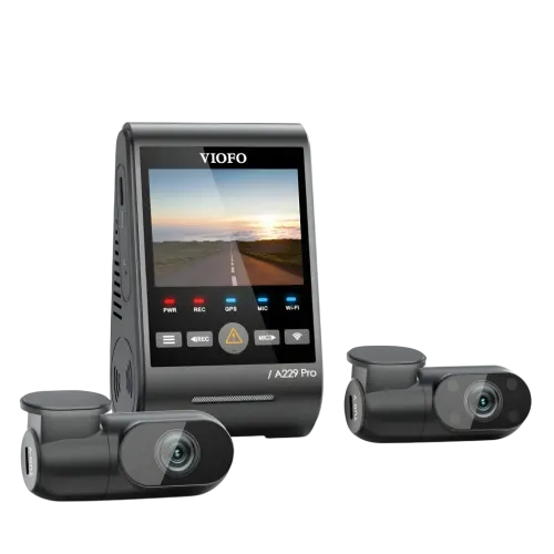 VIOFO A229 Pro 3CH4K 30fps 3CH GPS WiFi Doble Banda Visión Nocturna 2,4 pulgadas HDR control por voz Dashcam
