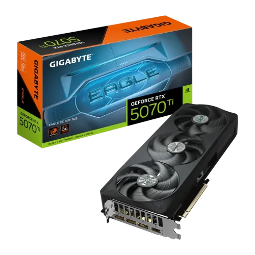 Gigabyte GeForce RTX 5070 Ti Eagle OC SFF 16GB GDDR7 3 ventiladores HDMI 2.1 Tarjeta gráfica