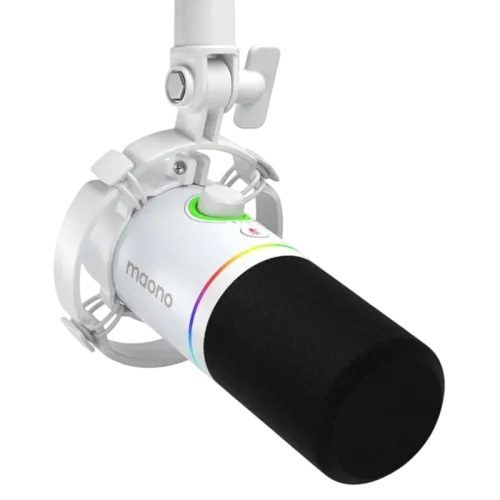 Maono PD200x RGB Blanco cardioide dinámico Micrófono