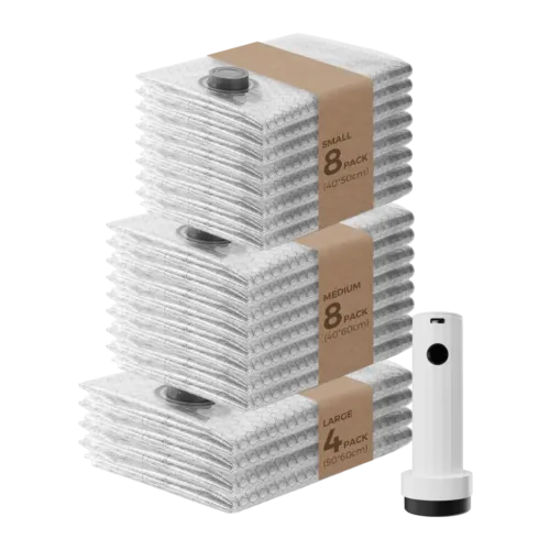 Set de bolsas de vacío Flextail NANO BAG Blanco Doble cierre hermético