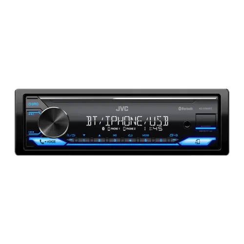 JVC 1 DIN Bluetooth Negro KD-X382BT Autorradio