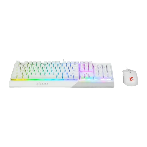 MSI Vigor GK30 Combo RGB QWERTY Español Blanco Teclado y ratón gaming