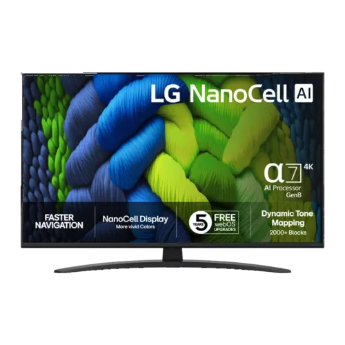 LG 43NANO82A6B.AEU 43 pulgadas 4K NanoCell HDR10 webOS Smart TV