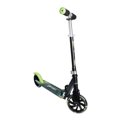 Patinete Muuwmi Aluminium Scooter Neon 180mm con ruedas luminosas Verde neón/Negro