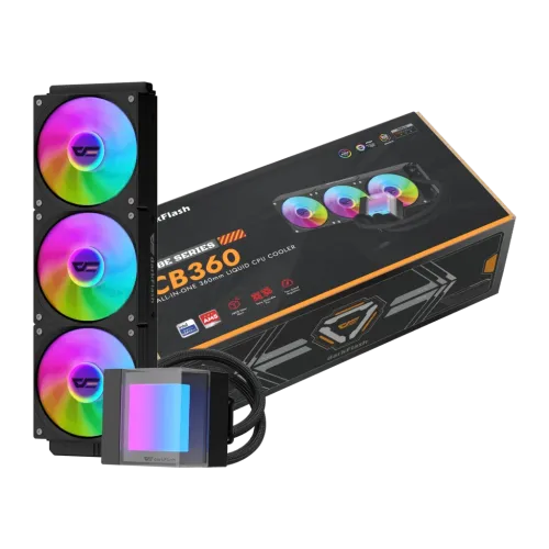 Darkflash CB360 360mm Negro 3 ventiladores RGB Refrigeración líquida
