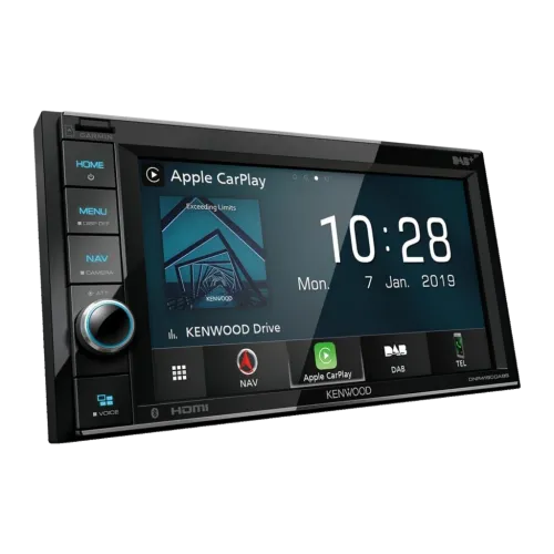 Kenwood Negro CarPlay 6,2 pulgadas DNR4190DABS Bluetooth Autorradio