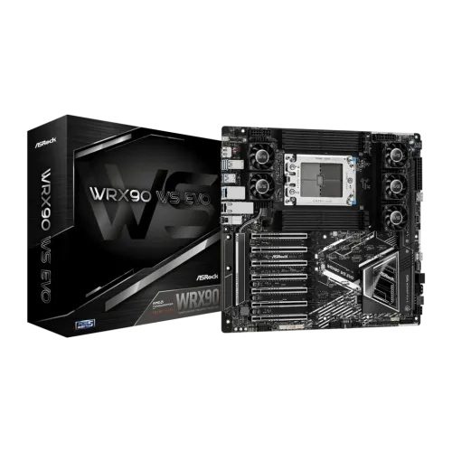 ASRock WRX90 WS EVO DDR5 Socket sTR5 SSI EEB No WiFi Negro 2 ranuras M.2 Placa base