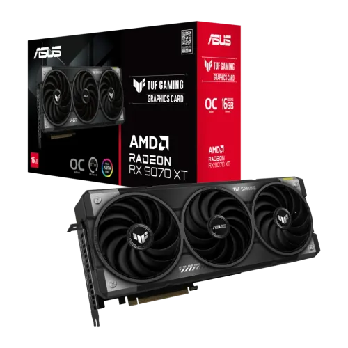 ASUS TUF Gaming Radeon RX 9070 XT OC 16GB GDDR6 3 ventiladores Tarjeta gráfica