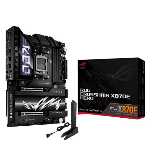 ASUS ROG CROSSHAIR X870E HERO AMD X870E Zócalo AM5 ATX WiFi 2,5G Ethernet 5 ranuras M.2 Placa base