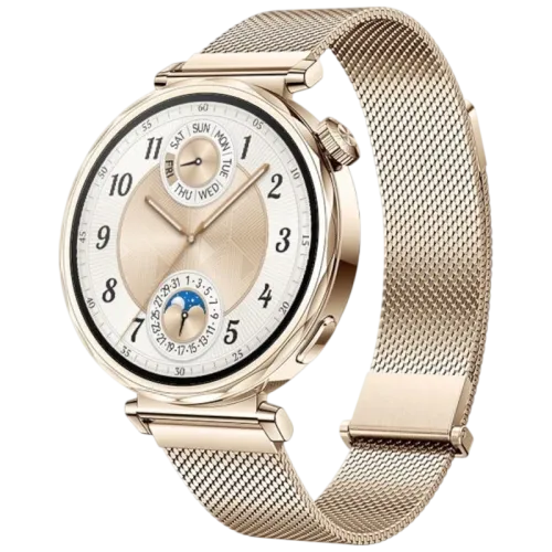 Huawei Watch GT5 41 mm Correa Milanesa Dorado 1,32 pulgadas AMOLED GPS 7 días +100 deportes 5ATM IP69K