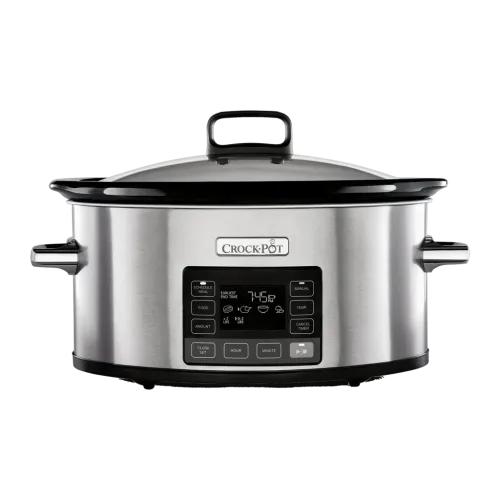 Crockpot TimeSelect Digital 5,6L 240W Plata CSC066X Olla de cocción lenta