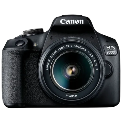 Canon EOS 2000D + EF-S 18-55 IS II estabilizador Cámara réflex