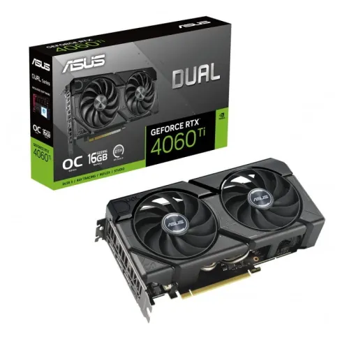 ASUS Dual RTX4060TI EVO 16 GB GDDR6 PCIe 4.0 2 ventiladores HDMI 2.1 3 DisplayPort Tarjeta gráfica